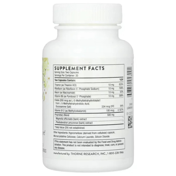 Антистресс и здоровый вес, Craving and Stress Support, Thorne, 60 капсул