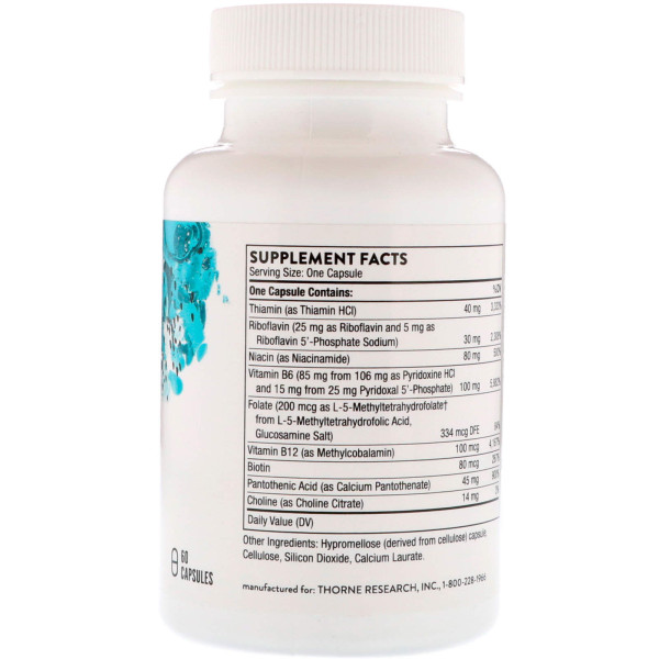 В комплекс, B-Complex # 6, Thorne, 60 капсул