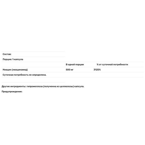 Ніацинамід (В3), Niacinamide, Thorne, 180 капсул