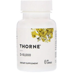 Витамин D-10000 мкг, Thorne Vitamin D, 60 капсул