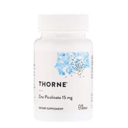 Піколінат цинку 15 мг, Thorne Zinc Picolinate, 60 капсул
