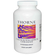 Кальций и магний, Thorne Calcium-Magnesium Citramate, 240 вегетарианских капсул