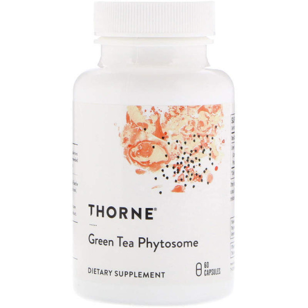 Зелений чай, Green Tea Phytosome, Thorne, 60 капсул (250 мг в капсуле)
