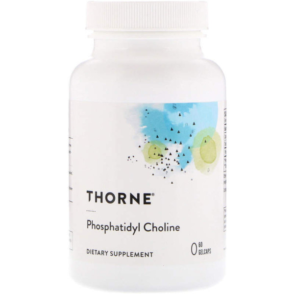 Фосфатидилхолін, Phosphatidyl Choline, Thorne, 60 гелевих капсул