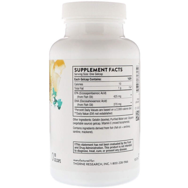 Концентрат Омега-3, Super EPA, Thorne, 90 кап.