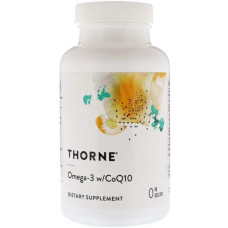Омега-3 с коэнзимом Q-10, Thorne Omega-3 w/CoQ10, 90 капсул