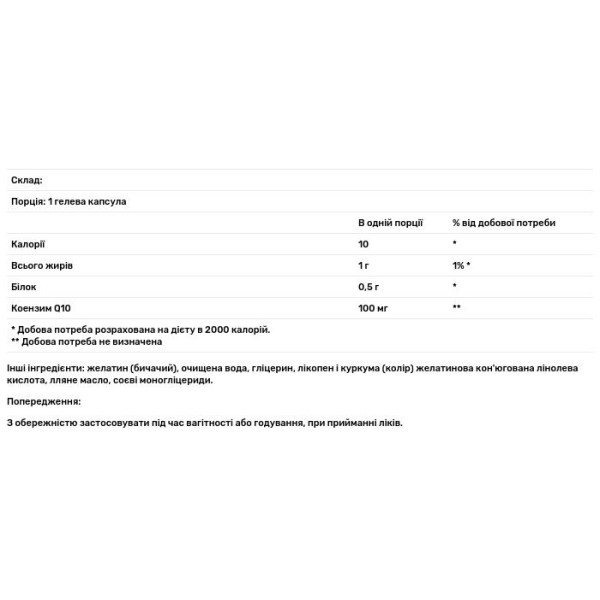 Коензим Q10, CoQ10, Thorne, 60 гелевих капсул