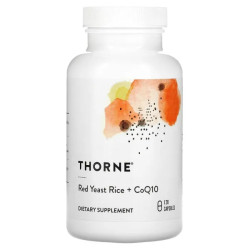 Червоний дріжджовий рис з коензимом, Thorne Red Yeast Rice + CoQ10, 120 капсул
