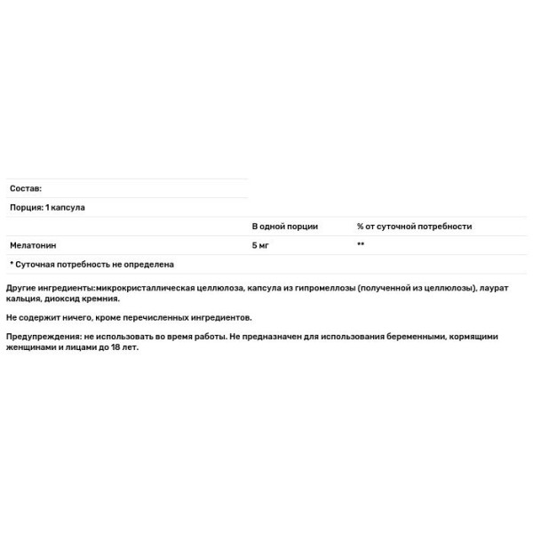 Мелатонин-5, Melaton-5, Thorne, 60 кап.