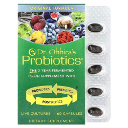 Пробиотики, Dr. Ohhira's Probiotics, оригинальная формула, 60 вегетарианских капсул