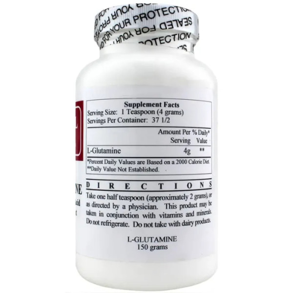 L-глутамін, L-Glutamine, Ecological Formulas, порошок, 150 г