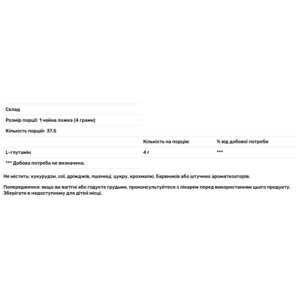 L-глутамін, L-Glutamine, Ecological Formulas, порошок, 150 г