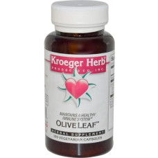 Лист оливы, Kroeger Herb Co Olive Leaf, 100 капсул