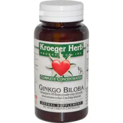 Гинкго билоба, Ginkgo Biloba Kroeger Herb Co, 90 капсул