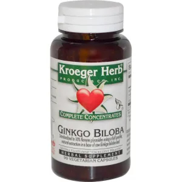 Гінкго білоба, Ginkgo Biloba, Kroeger Herb Co, 90 кап.