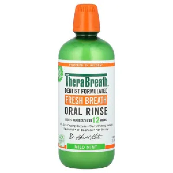 Ополіскувач для ротової порожнини, Освіжаюче дихання, Fresh Breath Oral Rinse, TheraBreath, з ароматом легкої м'яти, 1 л