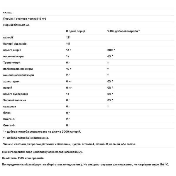 Конопляна олія, з насіння, Organic Hemp Seed Oil, Manitoba Harvest, органічна, 500 мл