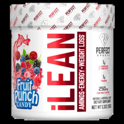 Жиросжигатель для энергии и похудения, iLean PERFECT Sports, вкус конфеты фруктовый пунш, 150 г