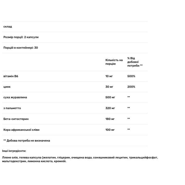 Синергія простати плюс, Synergy Prostate Plus, HormoneSynergy, 60 капсул