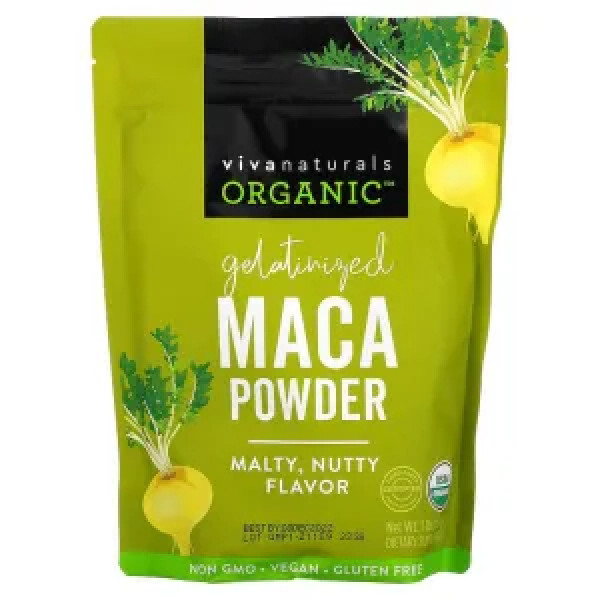 Мака, екстракт, Maca, Viva Naturals, органік, порошок, 454 г