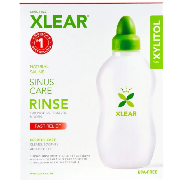 Ополіскувач для носа з ксилітом, Sinus Care Rinse, Xlear, 3 шт