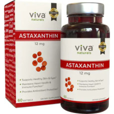 Астаксантин 12 мг, Viva Naturals Astaxanthin, 60 гелевих капсул