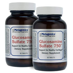 Глюкозамин сульфат 750 мг, двойная упаковка, Metagenics Glucosamine Sulfate, 2 по 60 таблеток