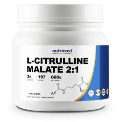 L цитрулін малат 2 до 1, Nutricost L Citrulline Malate 2 1, порошок, 600 г