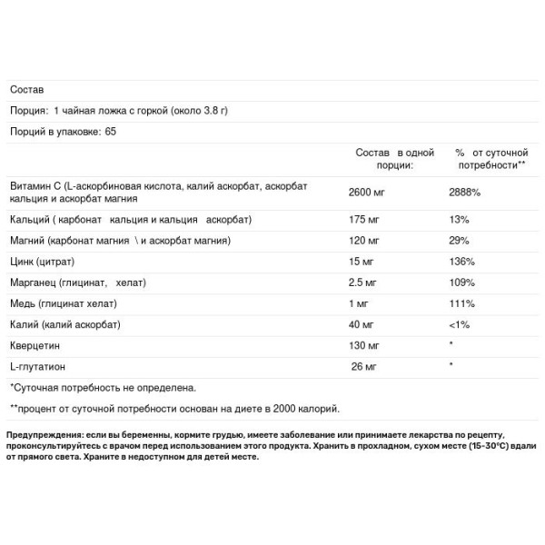 Витамин С, Multi-Element Buffered C, Klaire Labs, 250 грамм