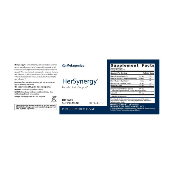 Лібідо для жінок, HerSynergy, Metagenics, 60 таблеток