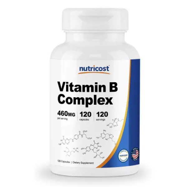 Комплекс вітамінів групи В, Vitamin B Complex, Nutricost, 460 мг, 120 капсул