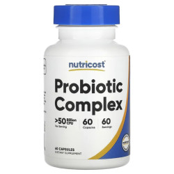Пробиотики 50 млрд КОЕ, Nutricost Probiotic Complex, 60 капсул