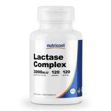 Лактаза 3000 FCC ALU, Nutricost Lactase Enzyme Complex, 120 вегетаріанських капсул
