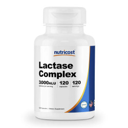 Лактаза 3000 FCC ALU, Nutricost Lactase Enzyme Complex, 120 вегетарианских капсул