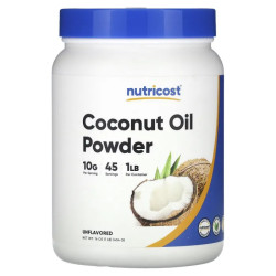 Кокосовое масло, Nutricost Coconut Oil, порошок, без вкуса, 454 г
