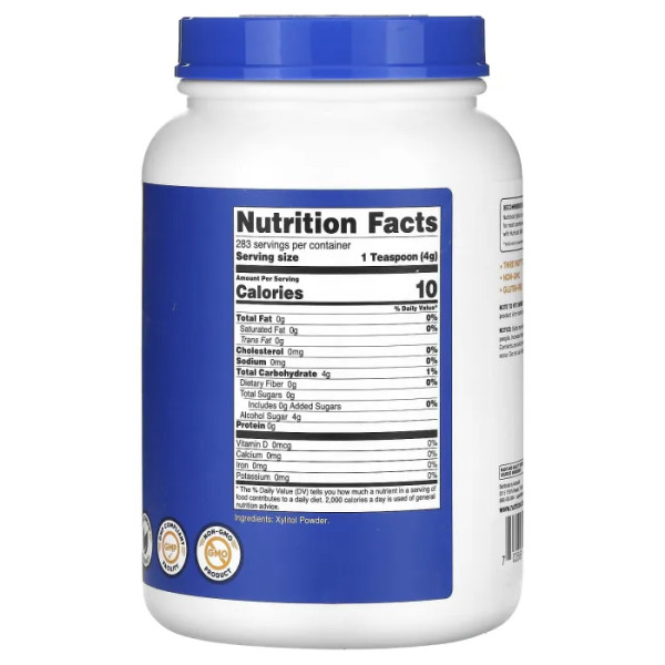 Ксиліт гранульований, Xylitol Granulated, Nutricost, порошок, без смаку, 1134 кг