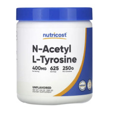 N-ацетил L-тирозин, Nutricost N-Acetyl L-Tyrosine, без добавок, 250 г