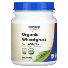Вітграсс, Nutricost Wheatgrass, порошок, без смаку, 454 г