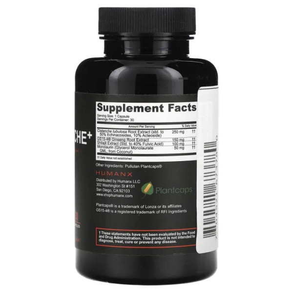 Цистанхе Плюс, Cistanche+, Humanx, 550 мг, 30 капсул