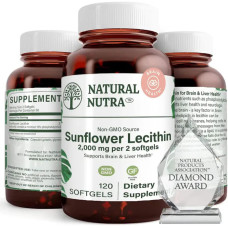 Соняшниковий лецитин 2000 мг, Sunflower Lecithin Natural Nutra, 120 м'яких капсул