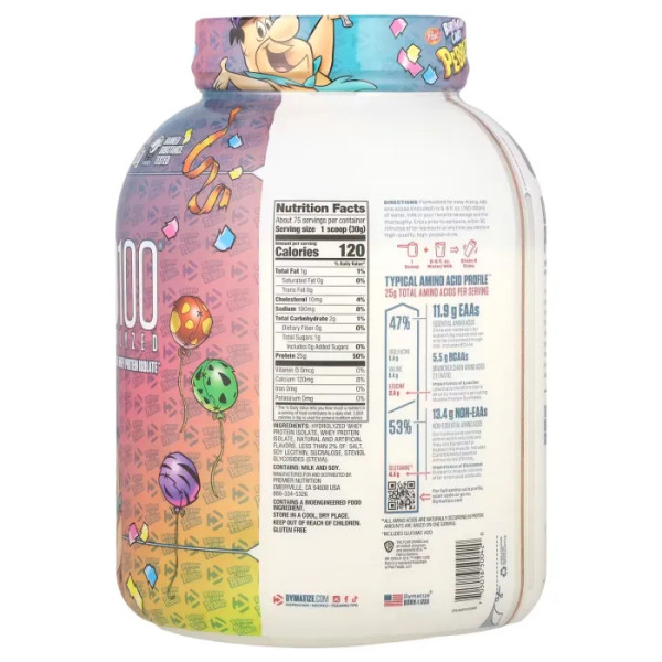 Ізолят сироваткового протеїну, 100% Whey Protein Isolate, Dymatize, гідролізований, зі смаком торта, 2,3 кг