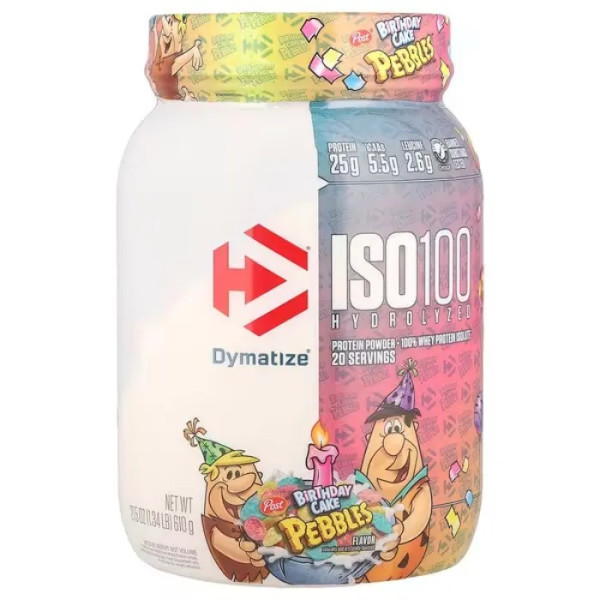 Ізолят сироваткового протеїну, 100% Whey Protein Isolate, Dymatize, гідролізований, зі смаком торта, 610 г
