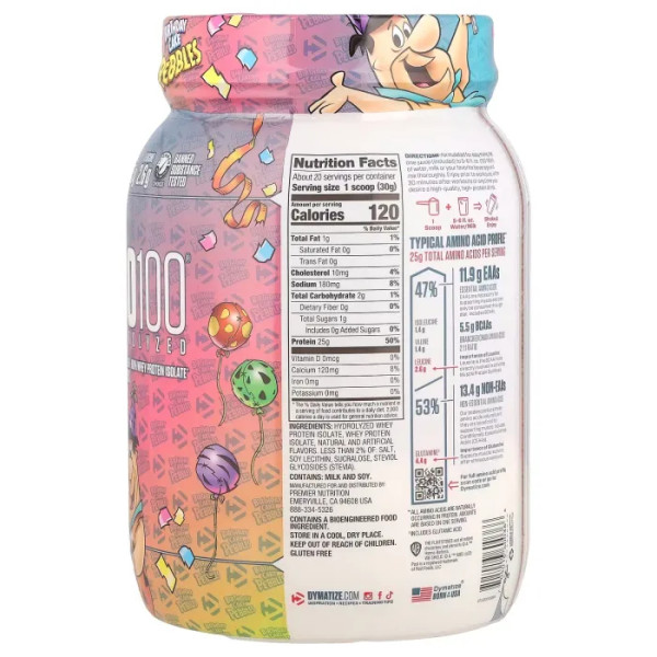 Ізолят сироваткового протеїну, 100% Whey Protein Isolate, Dymatize, гідролізований, зі смаком торта, 610 г