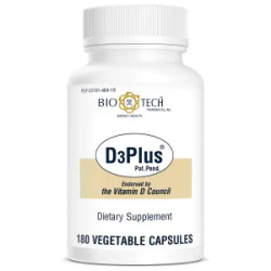 Вітамін D3, D3 Plus Bio-Tech, 180 вегетаріанських капсул