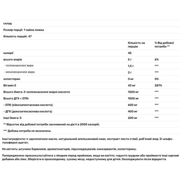 Риб'ячий жир, Fish Oil, GNC, потрійна сила, смак апельсина, 236, 5 мл
