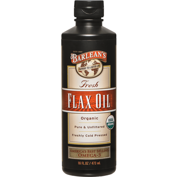 Лляне олія, Flax Oil, Barlean's, органік, 473 мл