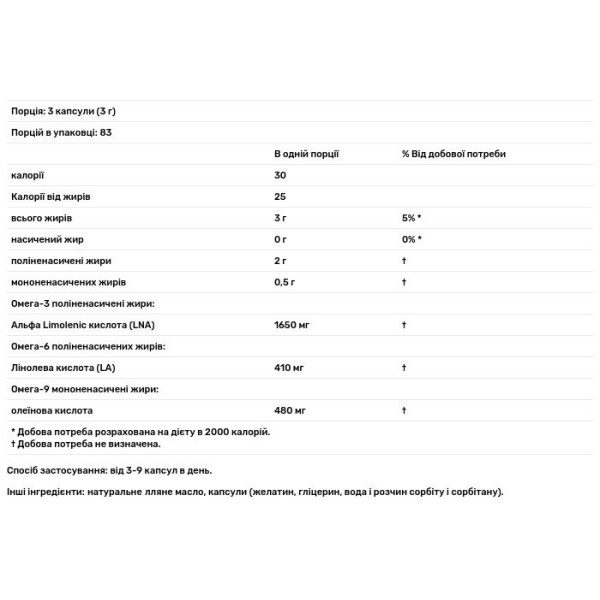 Льняна олія, Fresh Flax Oil, Barlean's, 250 м'яких капсул