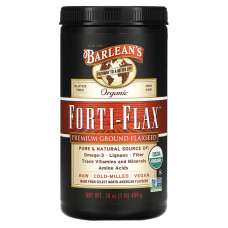 Льняне насіння, Barlean's Premium Ground Flaxseed, органік, мелене, 454 г.