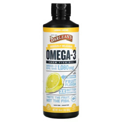 Риб'ячий жир Омега-3, Barlean's Omega-3 Fish Oil, лимонний крем, 454 р.