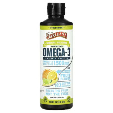 Рыбий жир, Barlean's Omega-3 Fish Oil, 1500 мг, цитрусовый сорбет, 454 г.